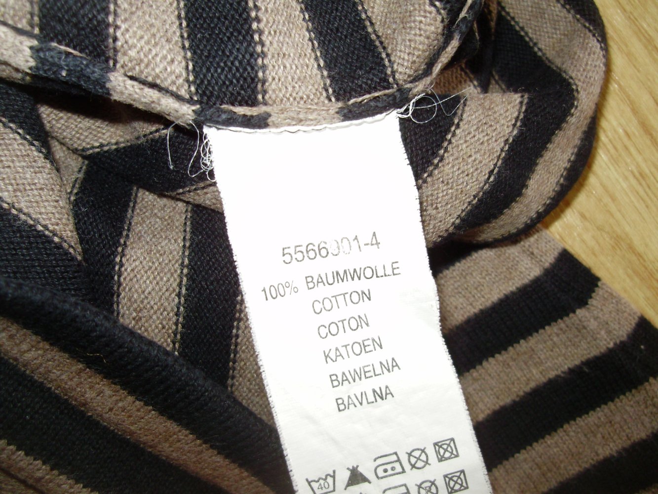 Marco Pecci Pullover Streifen braun schwarz M