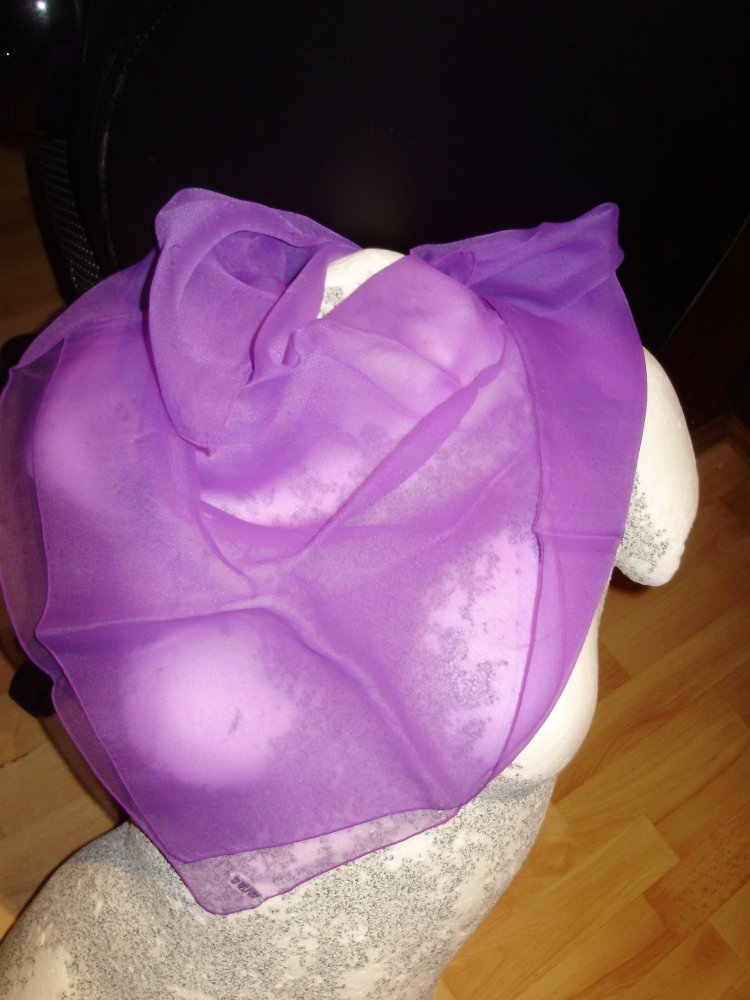 Vintage Tuch lila ganz zart durchsichtig Neu 