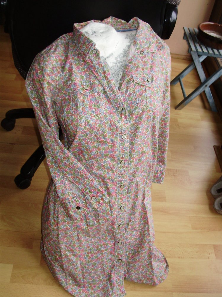 Tommy Hilfiger Hemdblusen Kleid bunt Blumen S