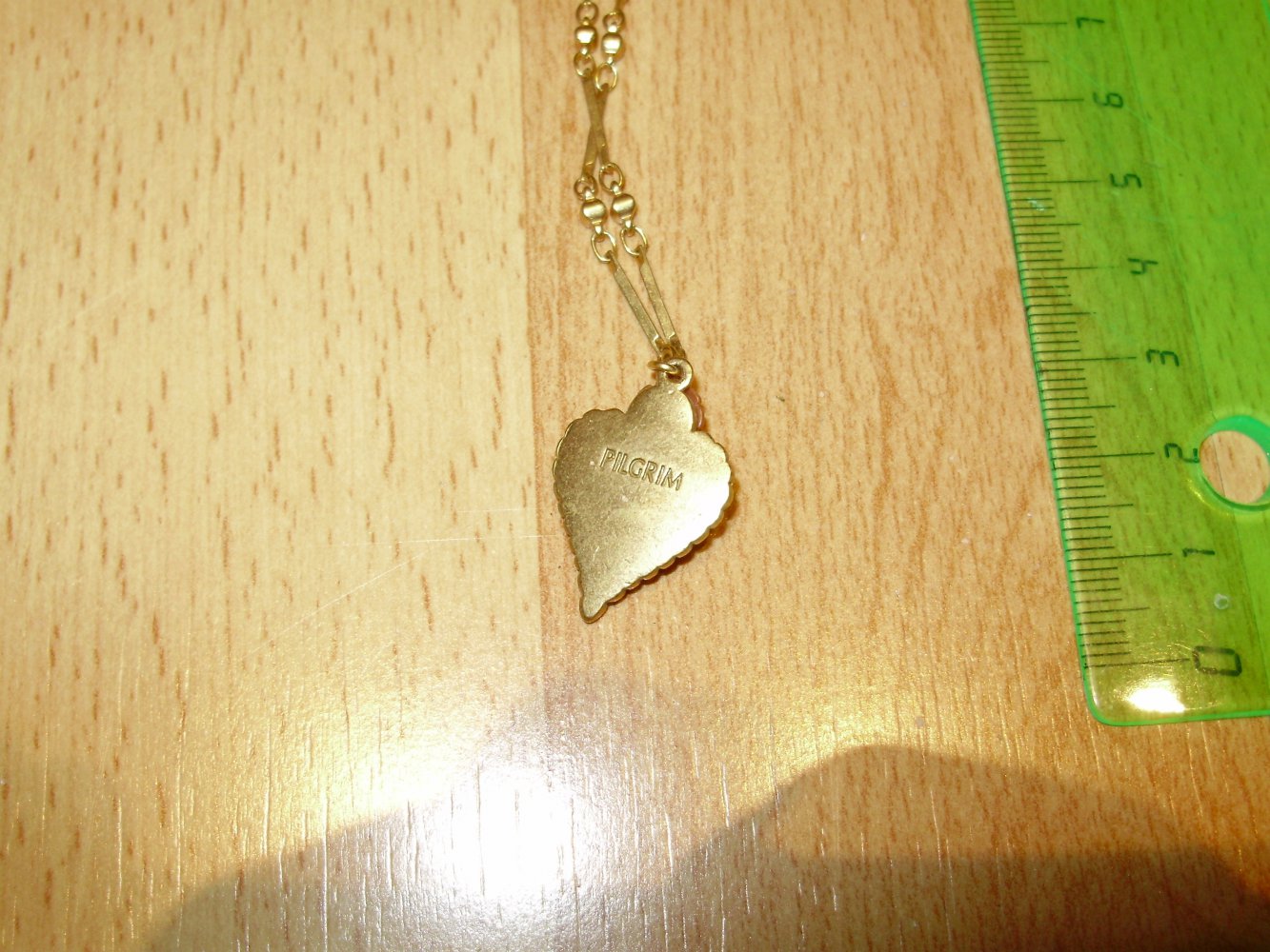 Pilgrim Kette golden Herzanhänger romantisch Rosa wie neu