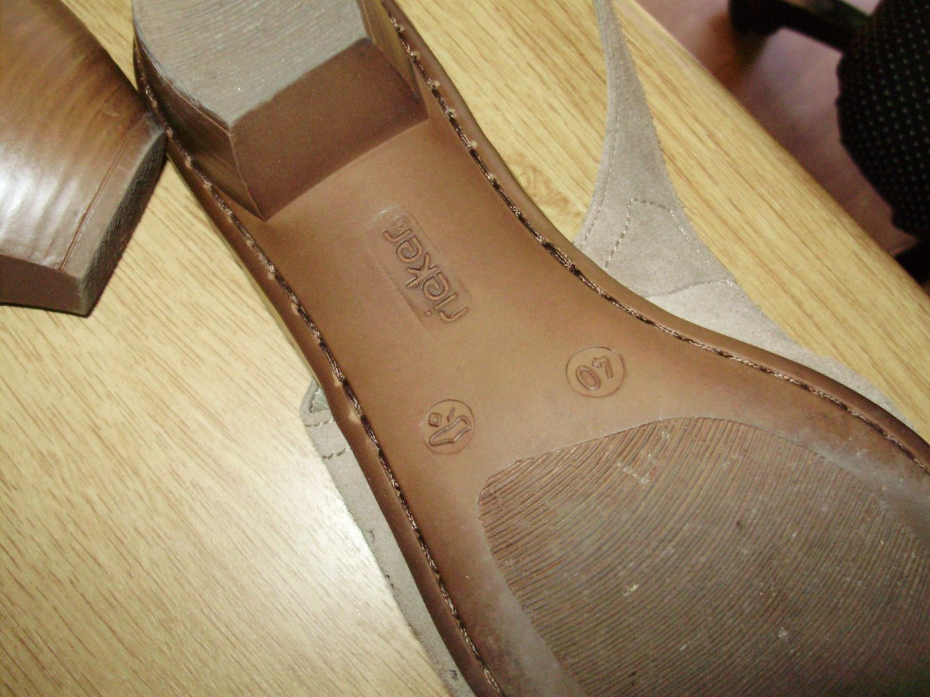 Rieker Slingpumps hellbraun Wildleder superbequem Gr 40