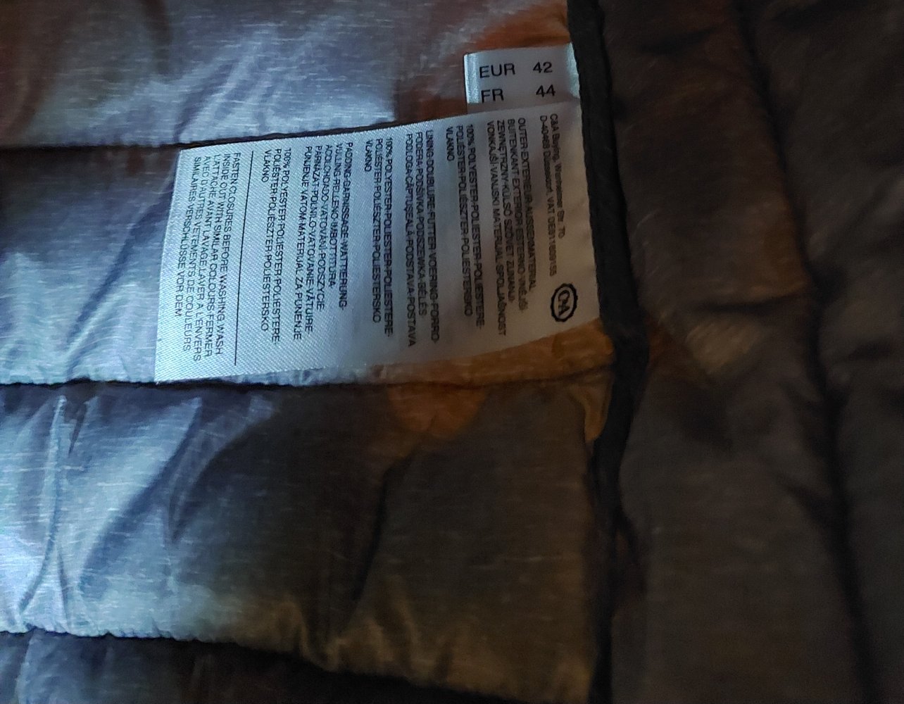 Senfgelbe Daunenjacke 