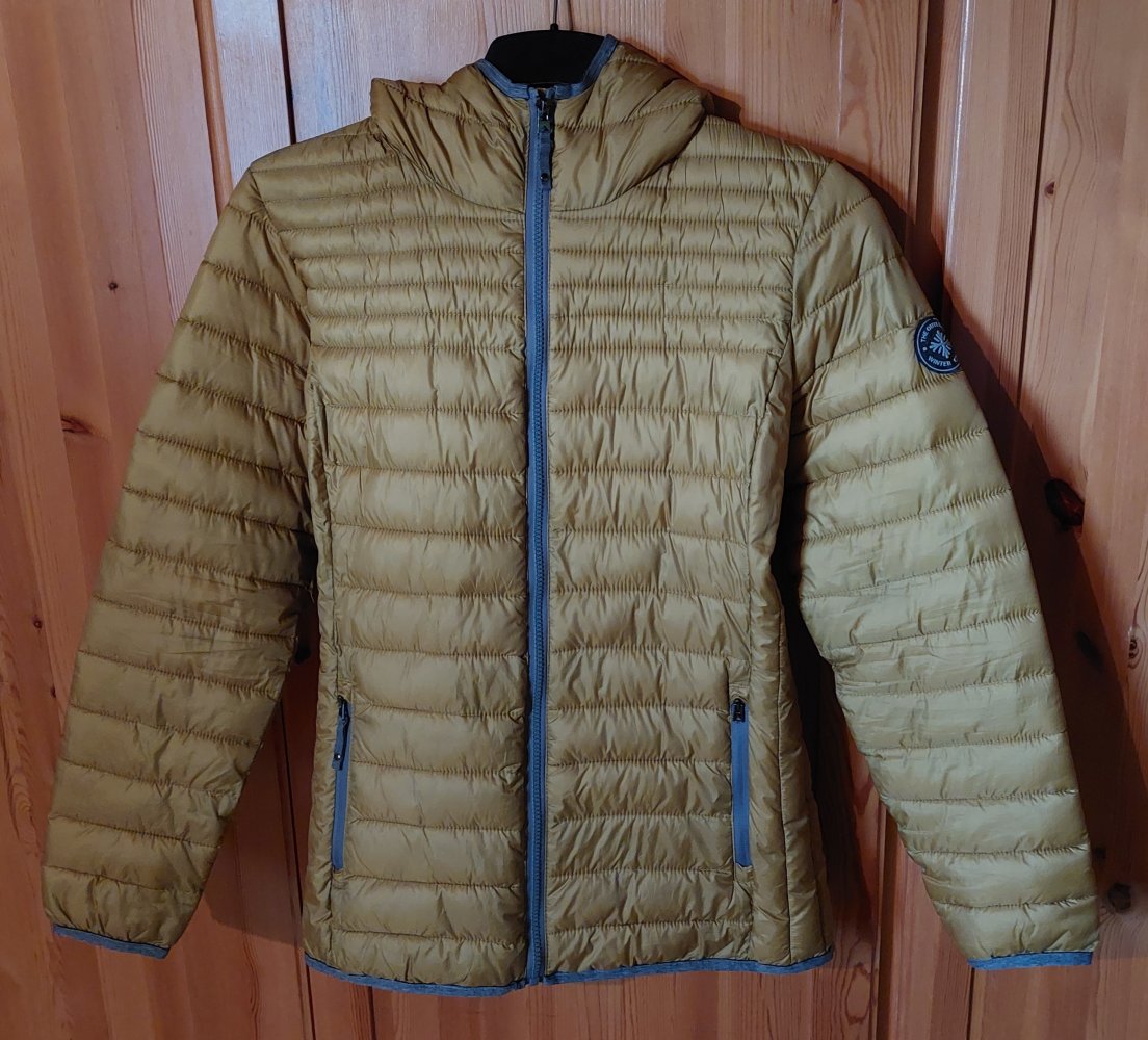 Senfgelbe Daunenjacke 