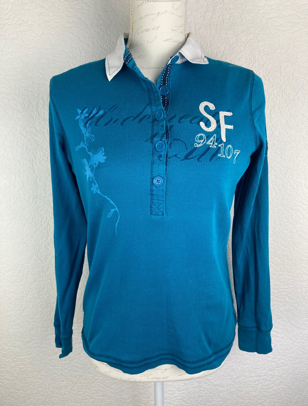 Esprit Shirt mit Kragen und Print