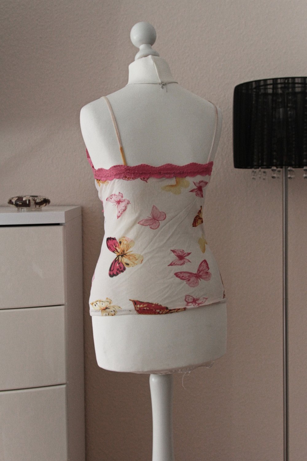 Süßes Sommertop, Top, Schmetterlinge, rosa, pink, organe