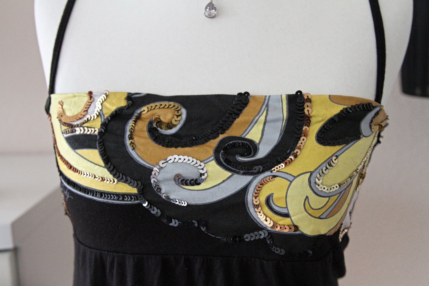 Top mit Pailletten Miss Sixty 32 34 XS XXS