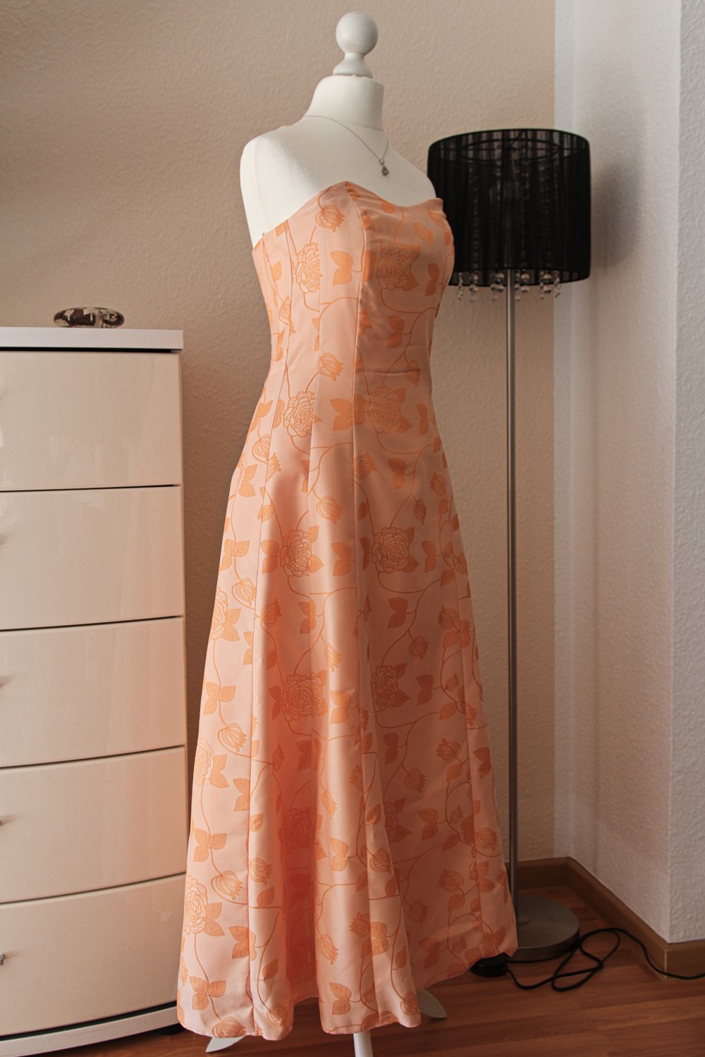 Abendkleid Abschlusskleid Abiballkleid aprikot Hochzeitsfeier NP war über 150€