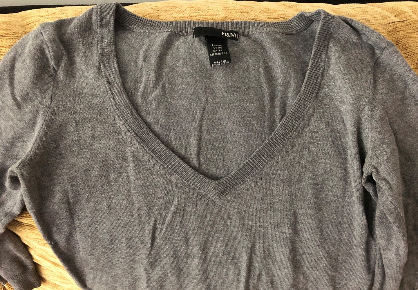 3 / 4 Hemd mit V Ausschnitt