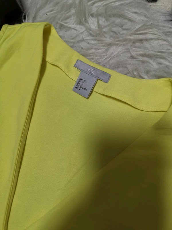 Zitronen gelbes Volant top Neu