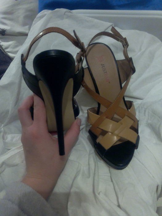 NEU Highheels schwarz braun