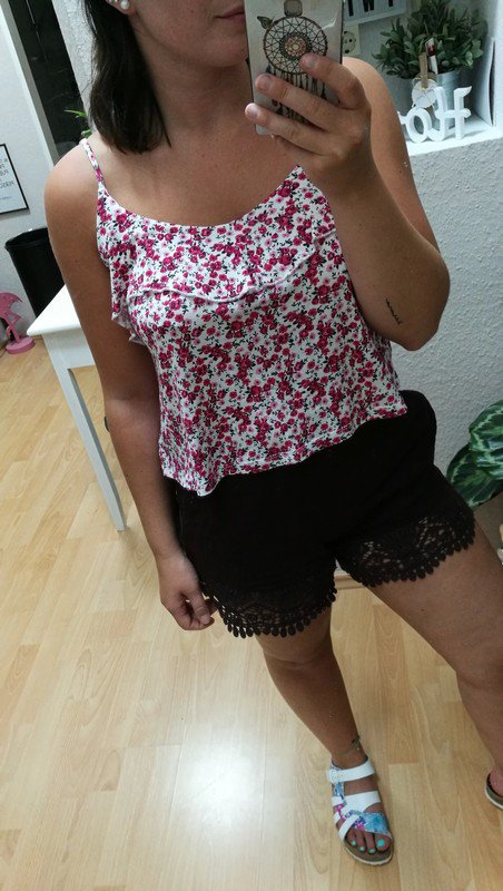 Cropped - top Blümchen