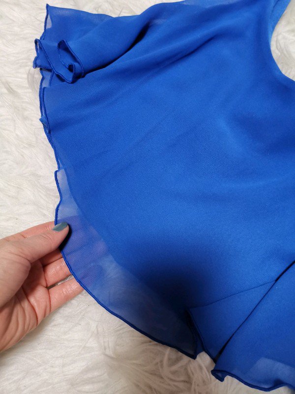 Cropped top Bauchfrei Volant royal blau NEU