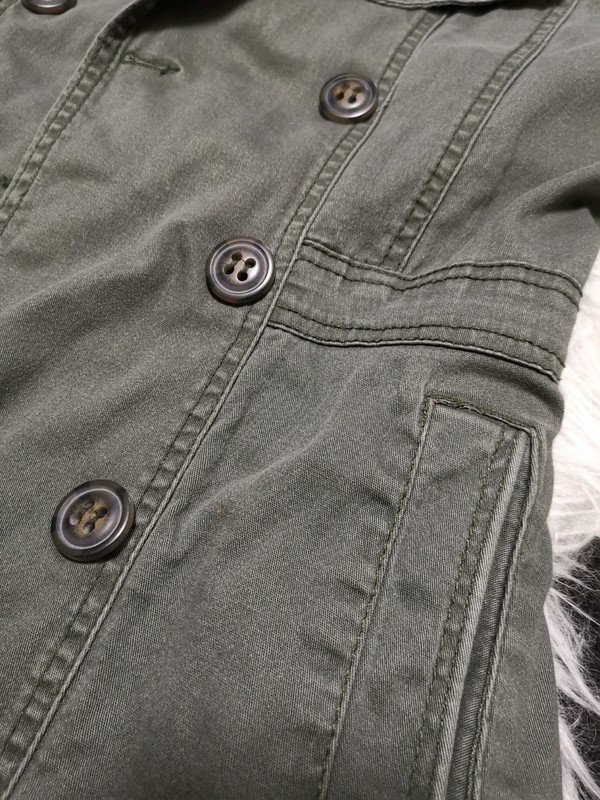 kurzer Trenchcoat Khaki