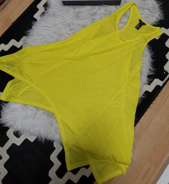 Asymmetrisches top in Zitronen gelb NEU