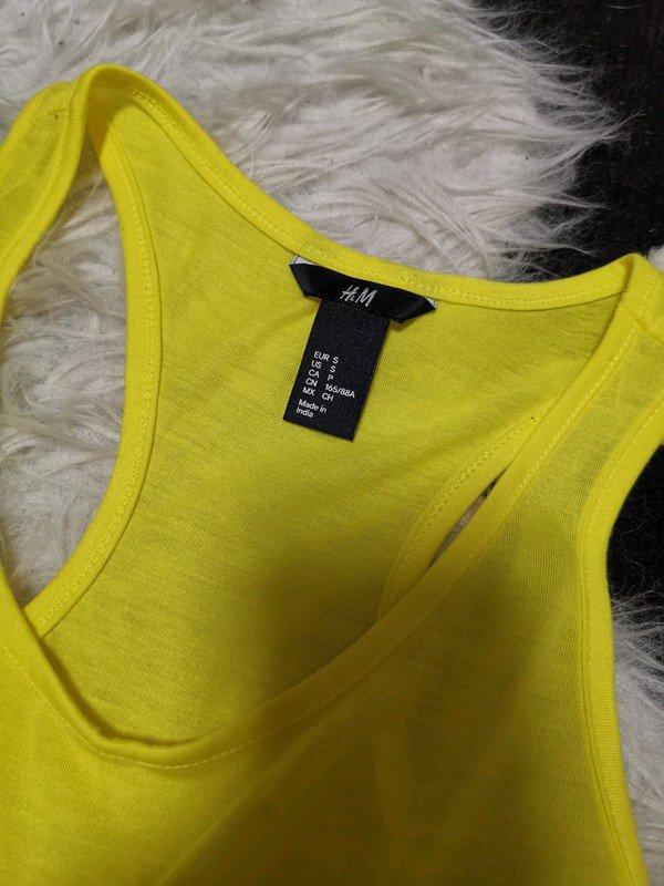 Asymmetrisches top in Zitronen gelb NEU