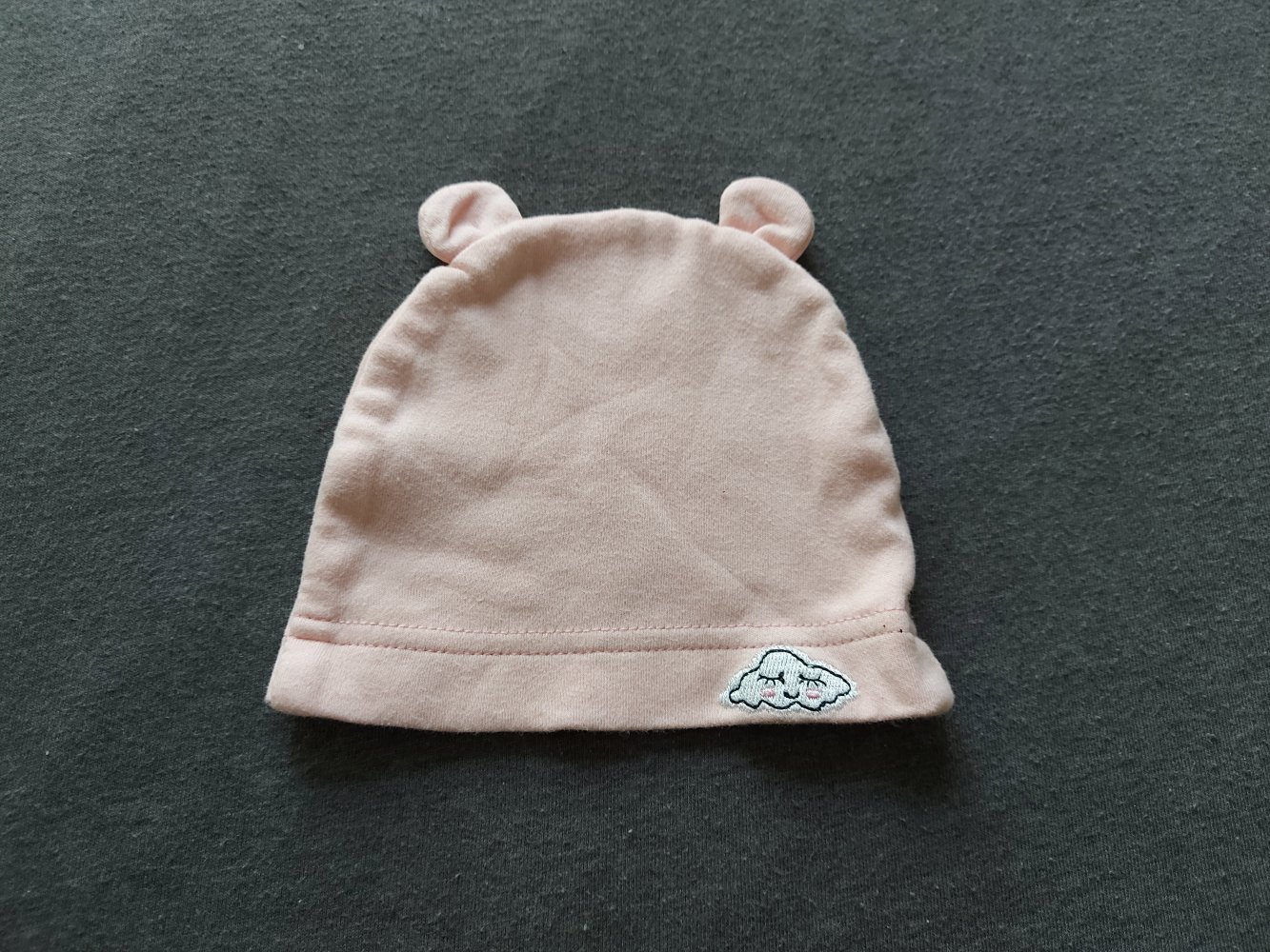 süßes rosa Erstlingsmützchen / Babymütze mit Öhrchen