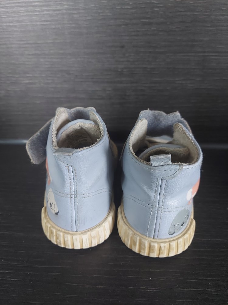 hellblaue Sneaker mit Hundemotiv, gefüttert, Gr. 22