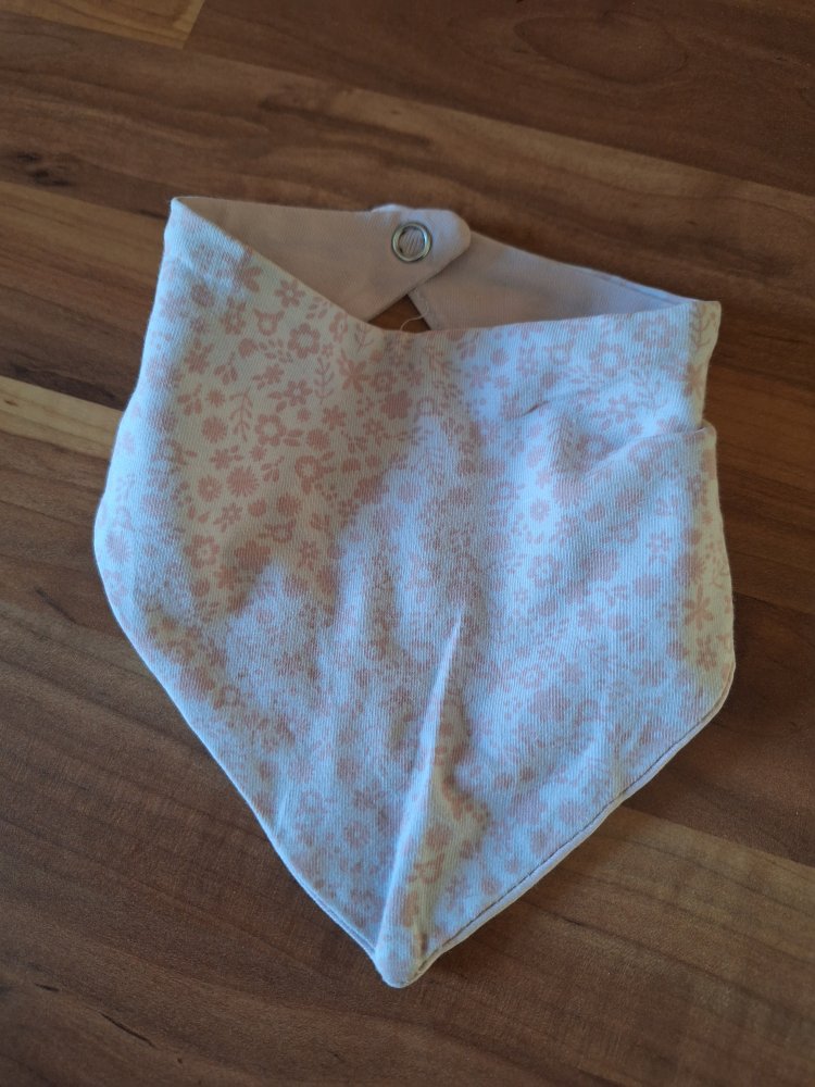 Dreieckstuch/Halstuch mit altrosa Blümchenmuster