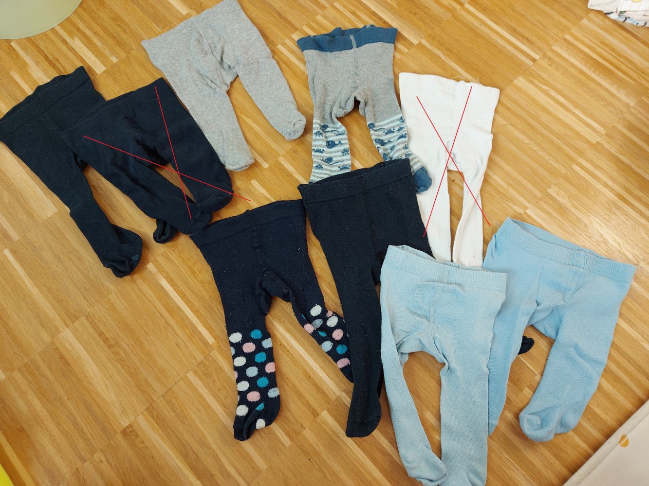 Strumpfhosenset Gr. 50-56, 7 Stück