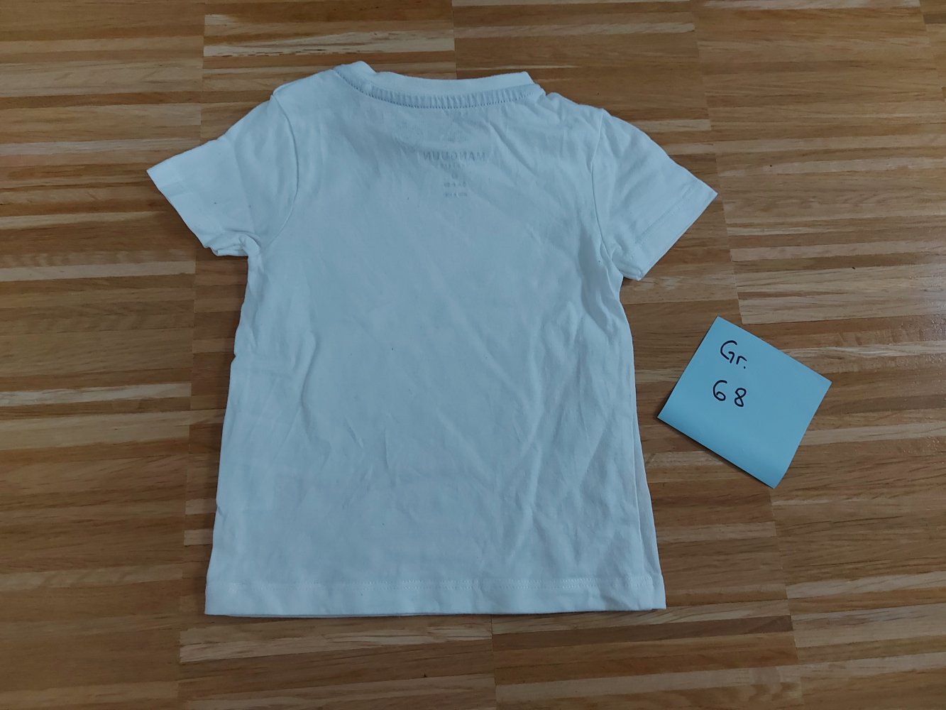 kurzärmliges weißes Basic T-Shirt Gr. 68