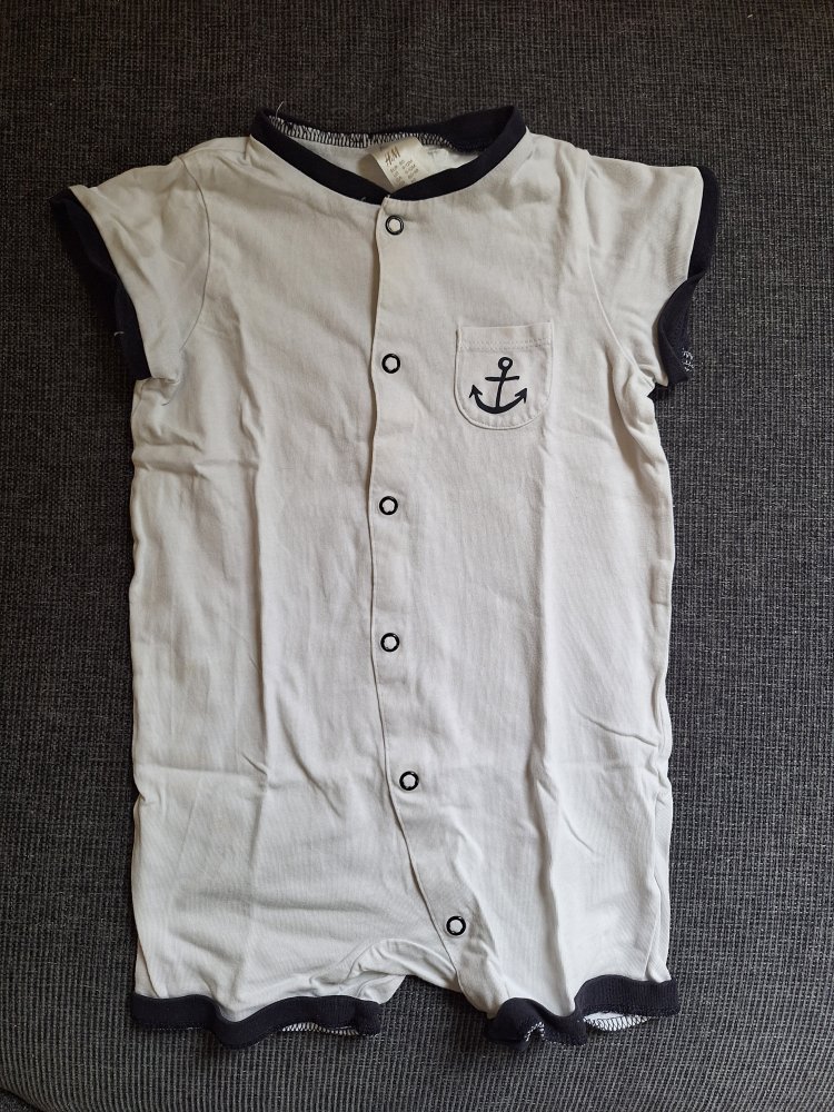 Kurzärmliger Schlafanzug/Jumper mit Ankermotiv, Gr. 80