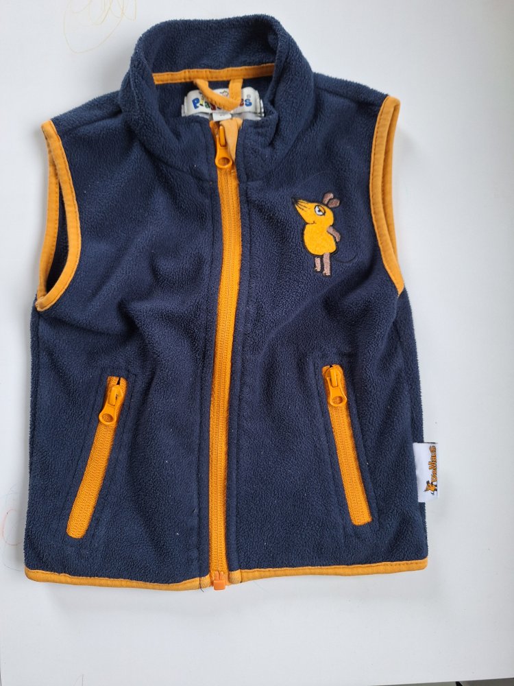 Dunkelblaue Fleece-Weste Die Sendung mit der Maus, Gr. 80