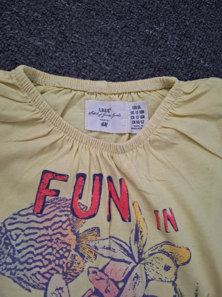 Sonnengelbes Sommer-T-Shirt, Gr. 86
