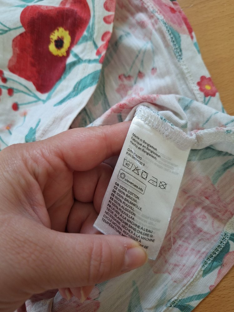 Wunderschönes Kleidchen mit Mohnblumen Gr. 74