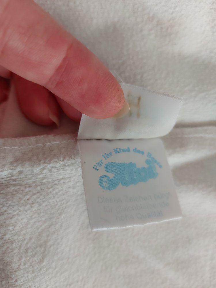 weißer Neugeborenen-Babyschlafsack mit Ärmeln 50 cm