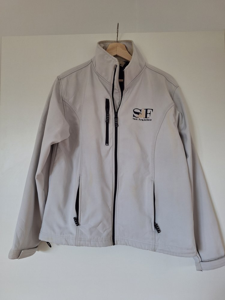 weiße Wind- und Wetterjacke, Gr. S San Francisco