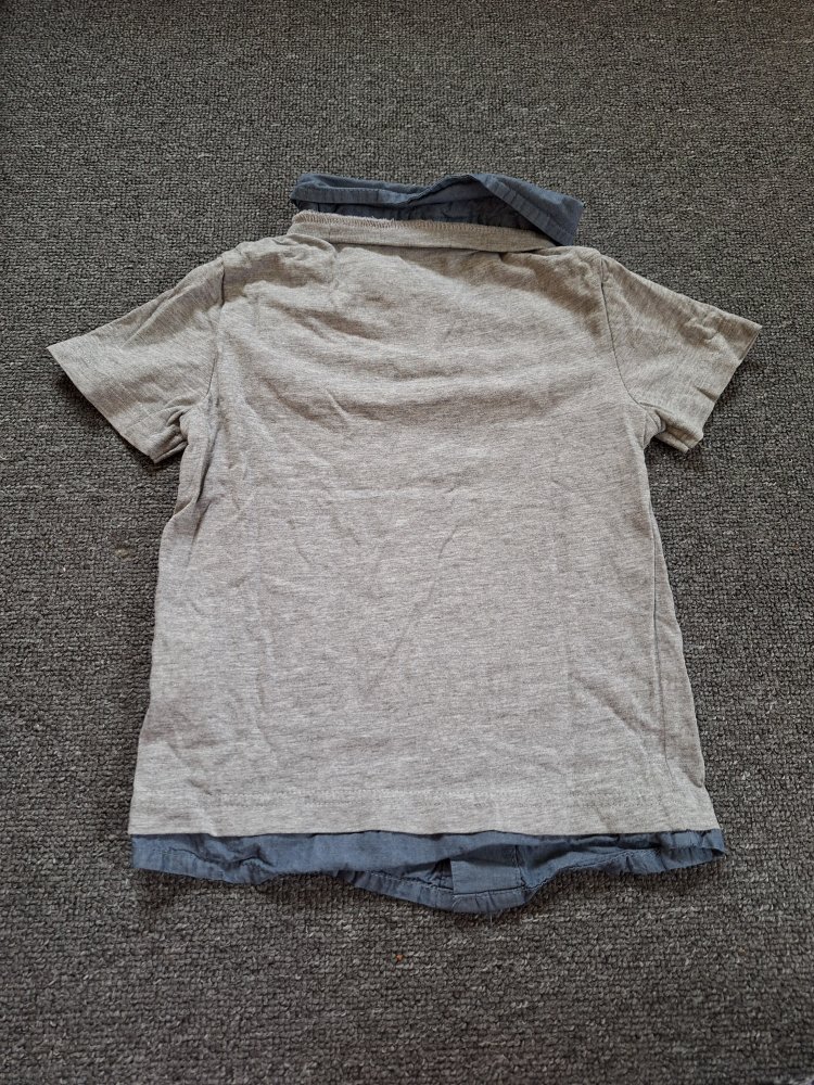 kurzärmliges Polo-Shirt, Polohemd mit Segelboot Gr. 104