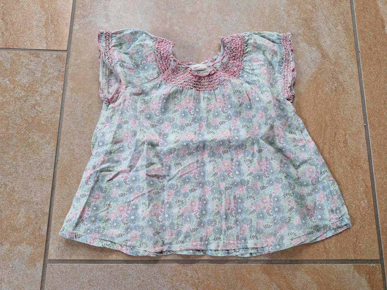 Sommershirt mit Blumen, Gr. 74