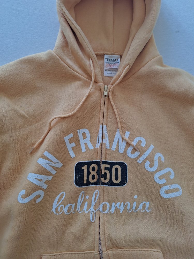 sonnengelbe San Francisco Kapuzenjacke / Hoodie Gr. S