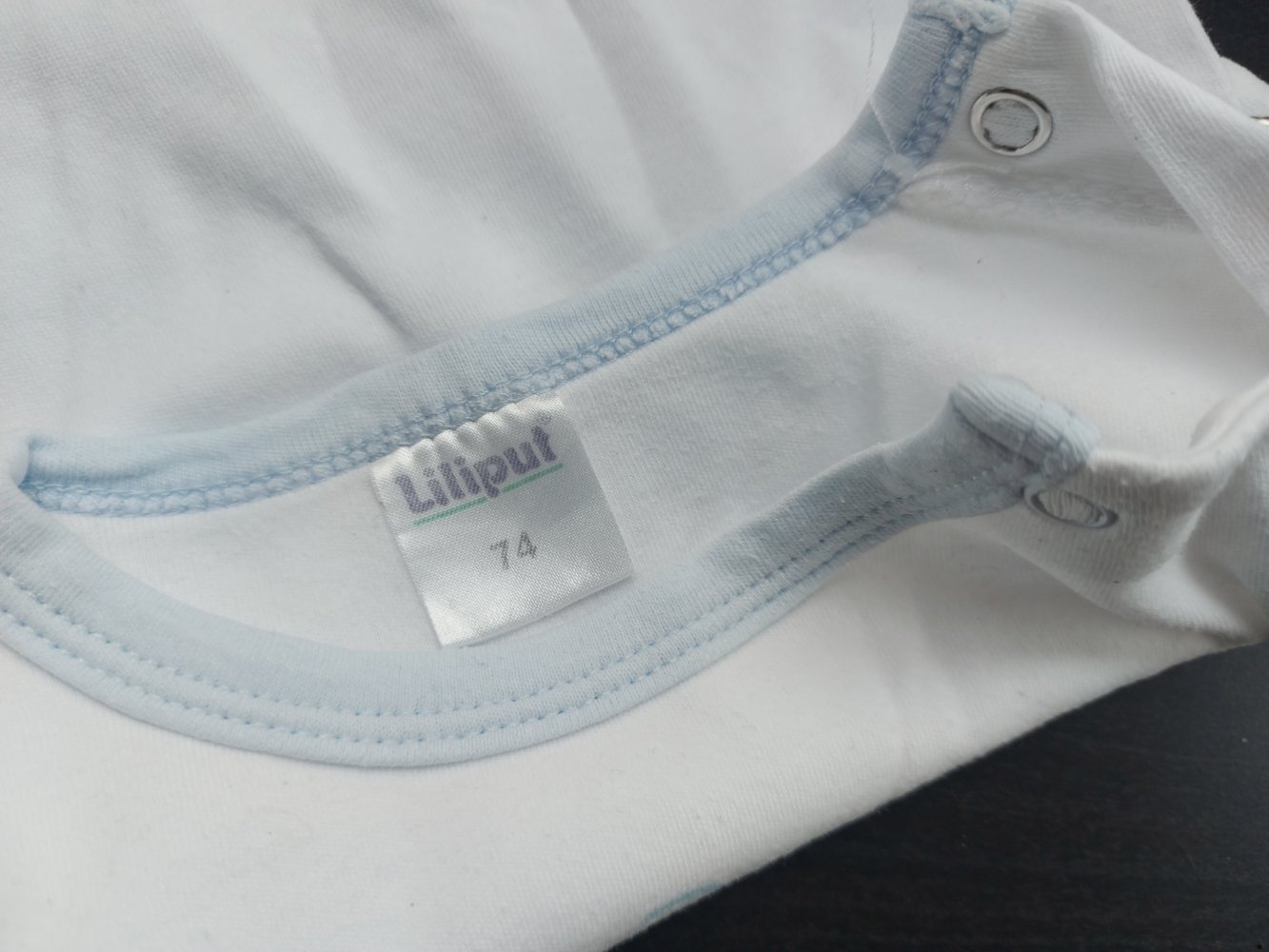 kurzärmliges weißes T-Shirt für Babys, Gr. 74