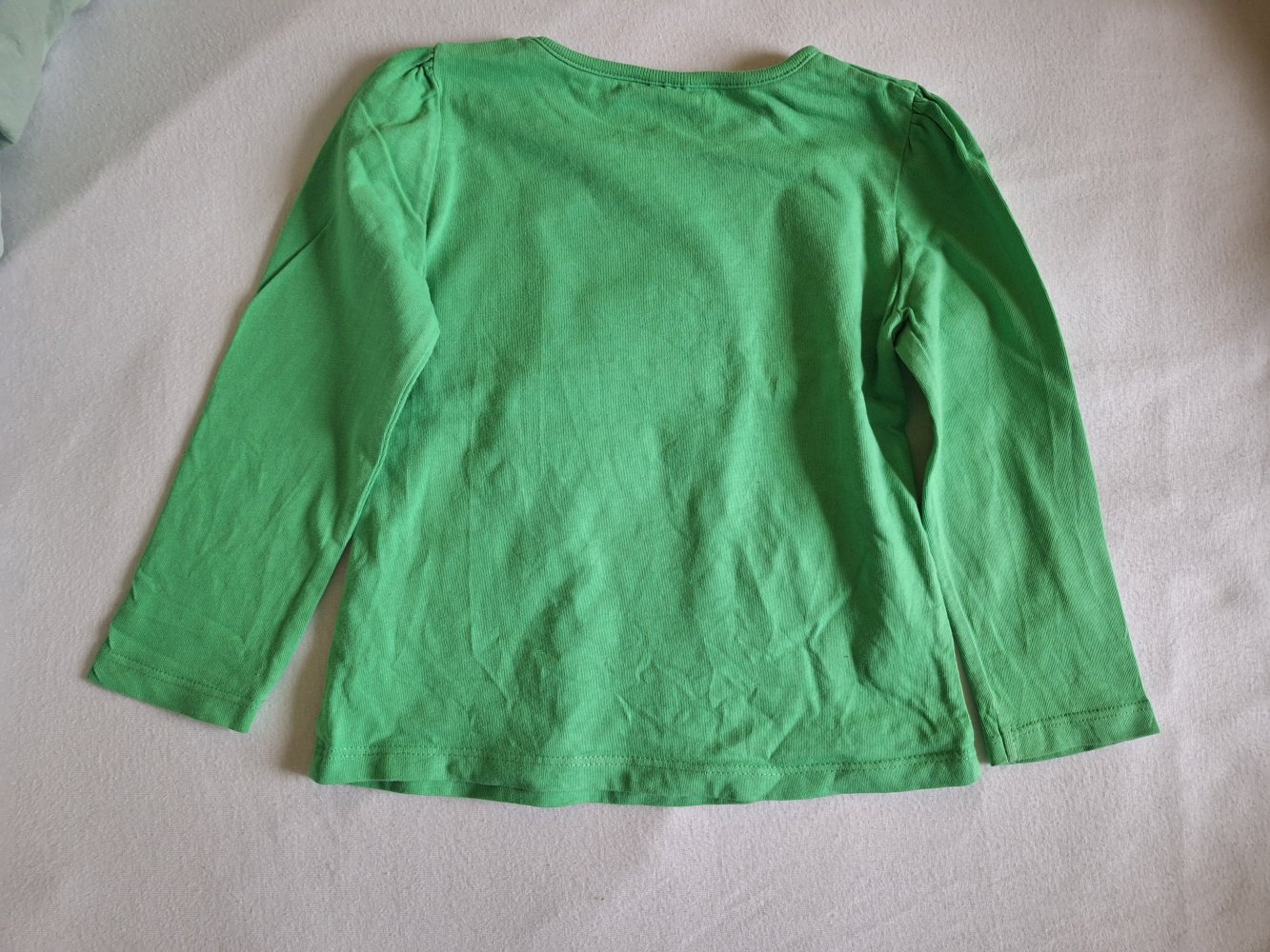 Grünes Longsleeve Sweatshirt Gr. 92 Pullover mit Blume