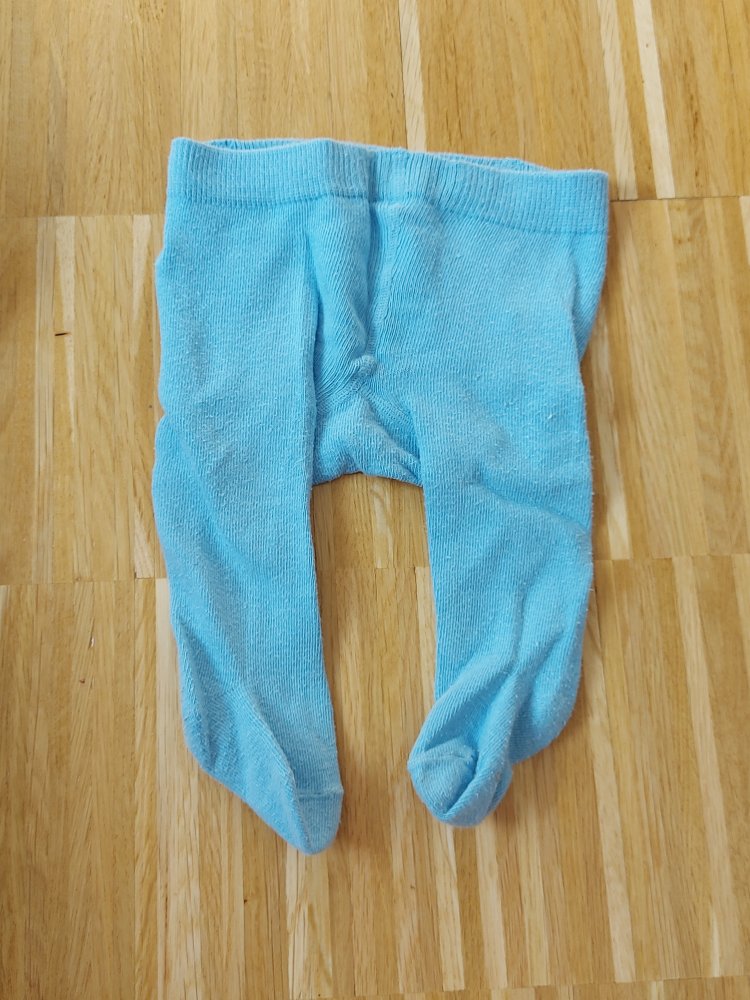 hellblaue Babystrumpfhose Gr. 50-56