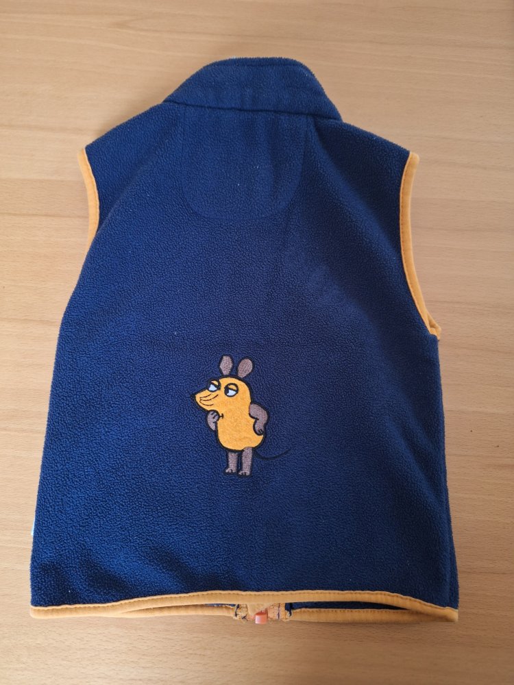 Dunkelblaue Fleece-Weste Die Sendung mit der Maus, Gr. 80