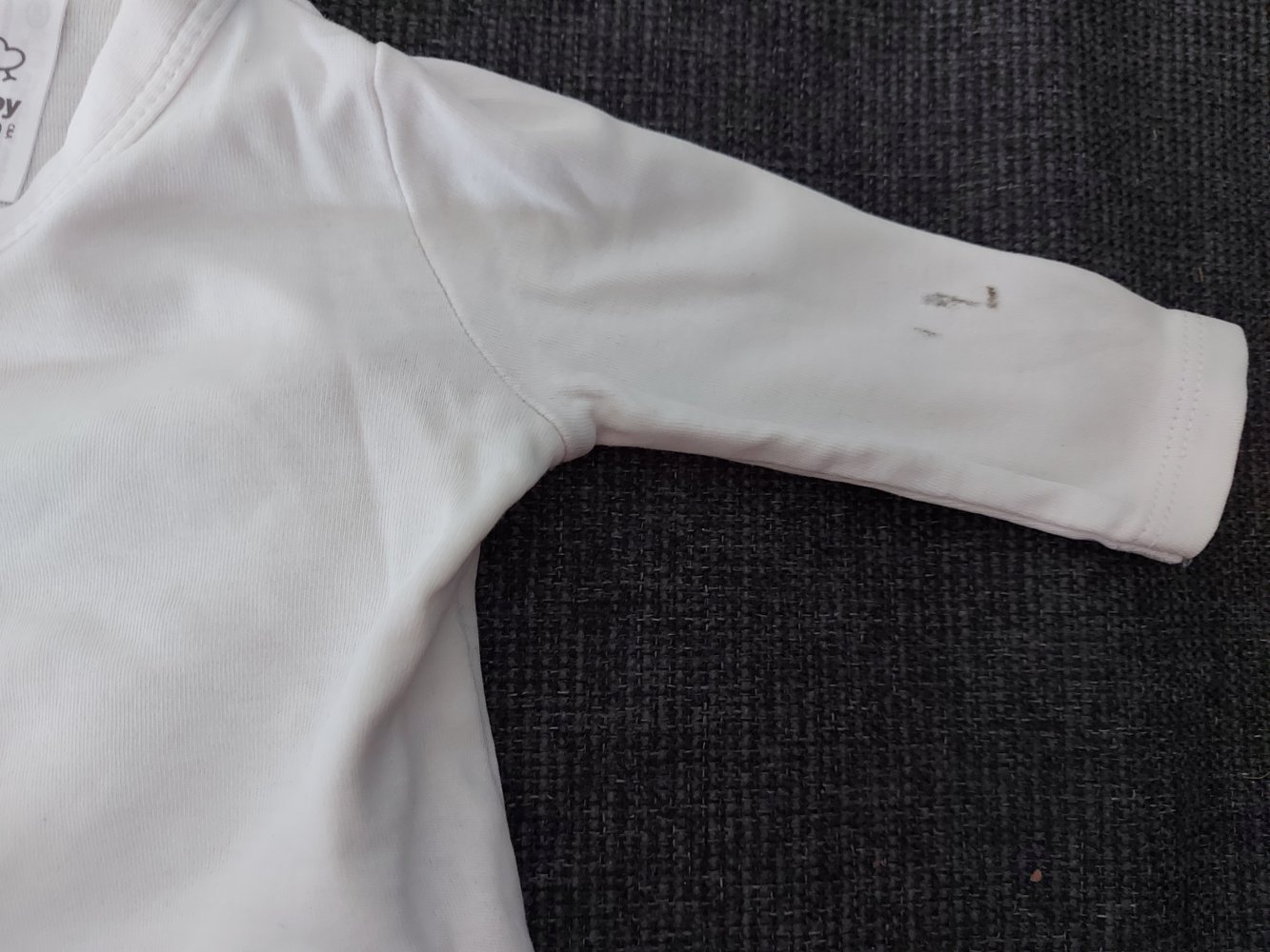 weißer Langarm-Wickelbody Gr. 56 geschlechtsneutral / unisex