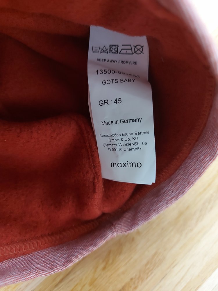 wunderschöne NEUE rote Knotenmütze/Turban von maximo Gr. 45