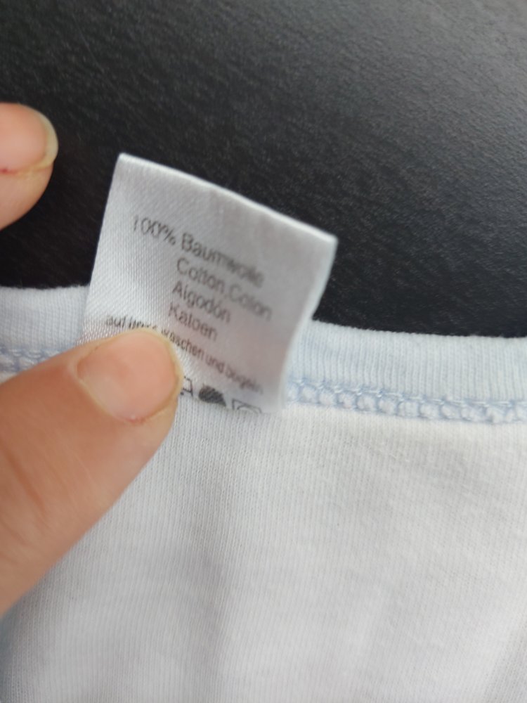 kurzärmliges weißes T-Shirt für Babys, Gr. 74