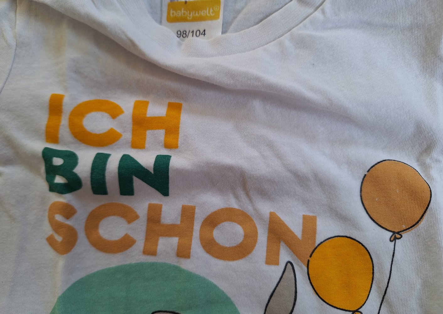 Zwillingsset Ich bin schon 2 T-Shirts 98 / 104