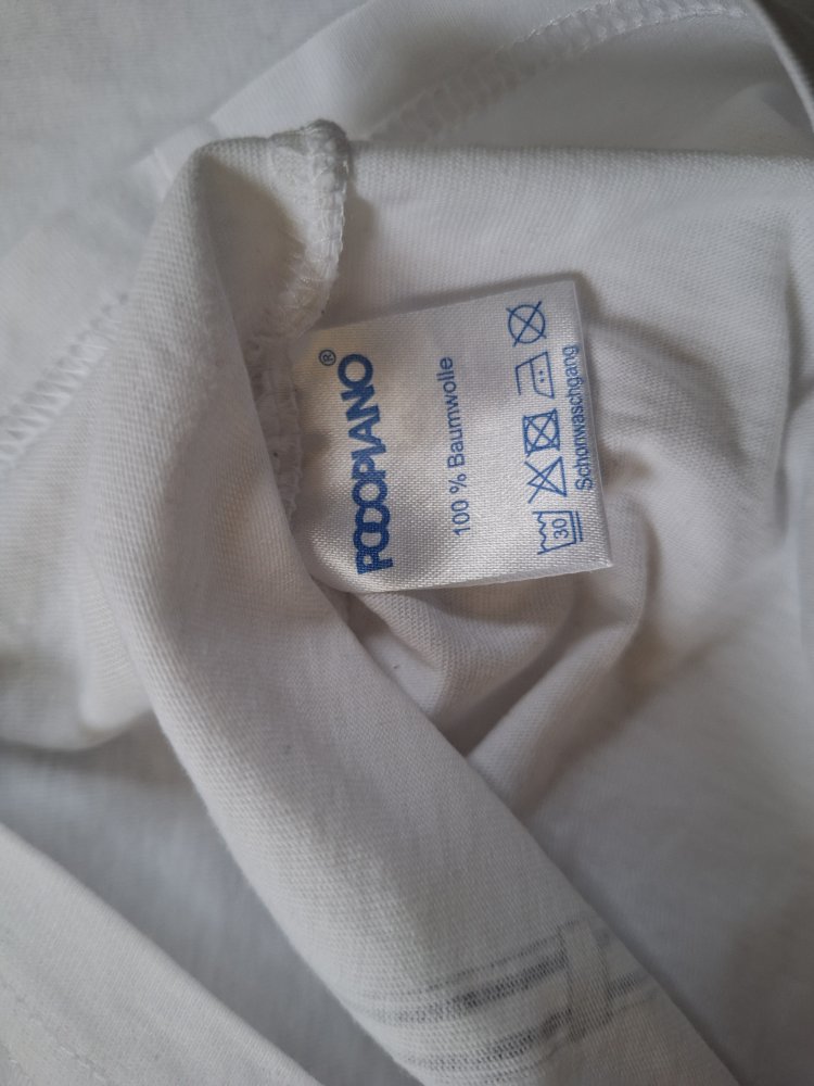 Weißes Langarmshirt mit aufgedruckter Fliege, Gr. 92