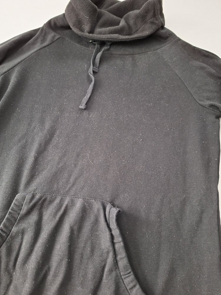 Schwarzer Rolllkragenpullover, Gr. L