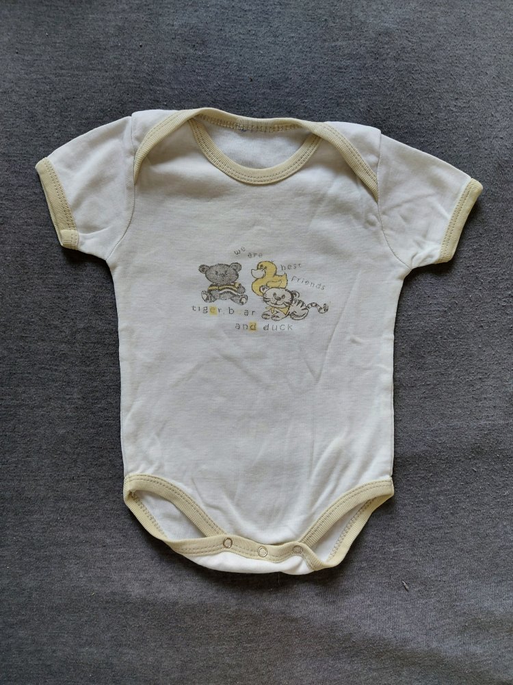süßer Kurzarmbody mit tiger, bear and duck 