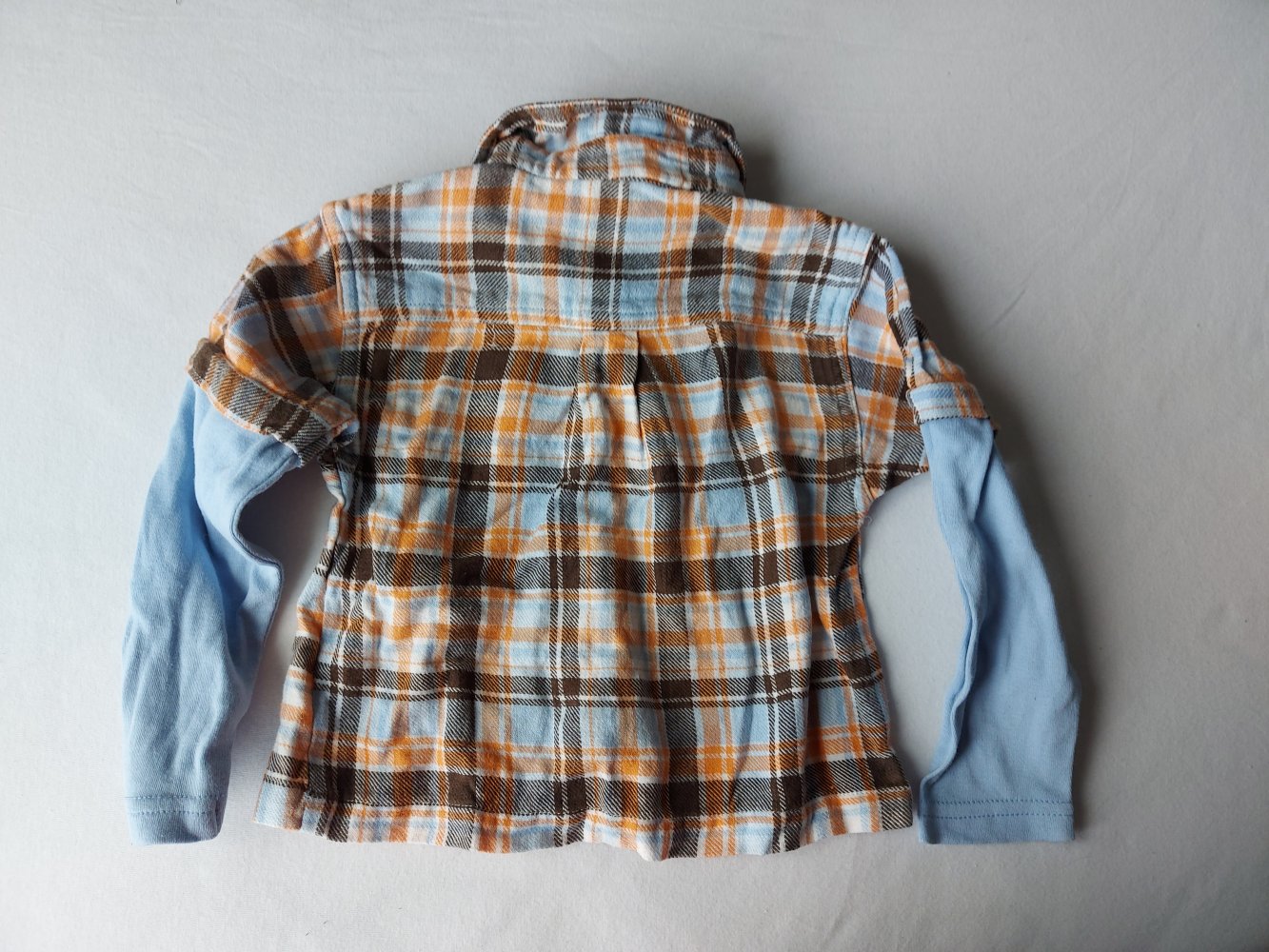 langärmliges kariertes Baby-Holzfällerhemd, Gr. 80