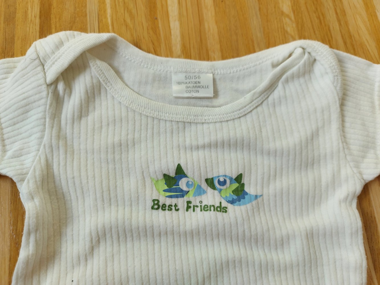 weißer Kurzarmbody Gr. 50/56 best friends