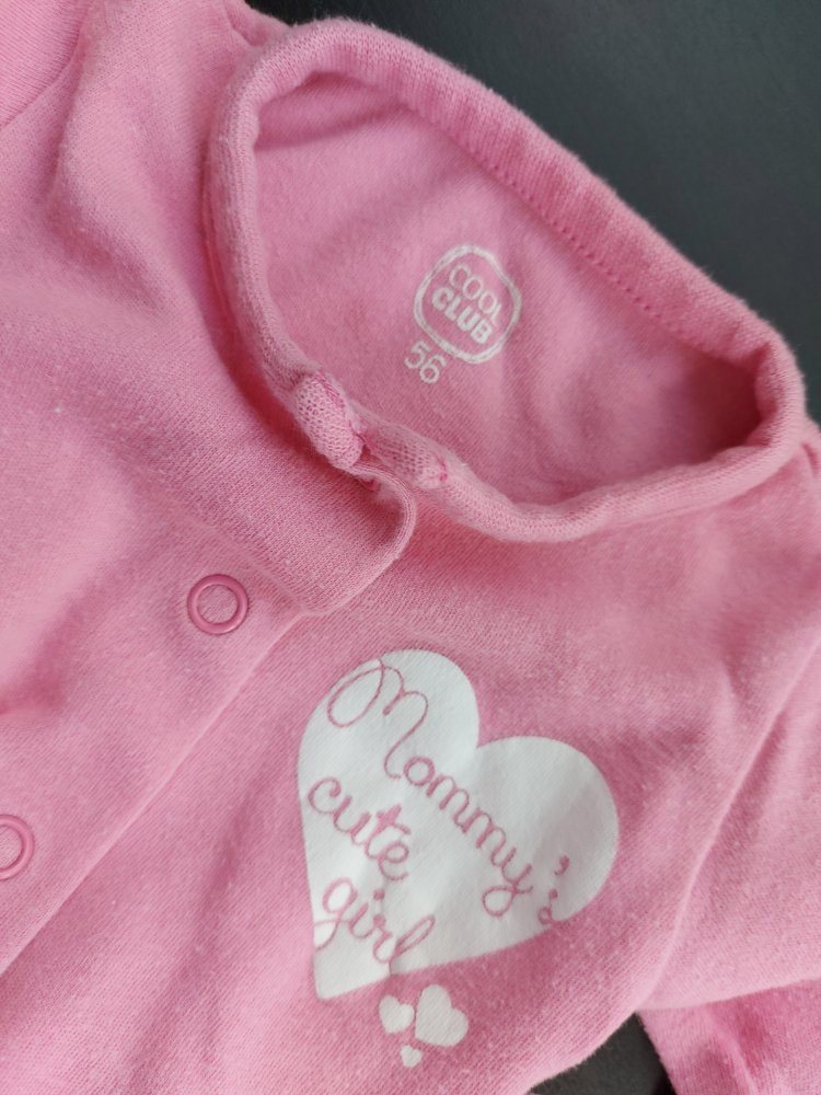 pinker Babyschlafanzug mommy's cute girl, Gr. 56