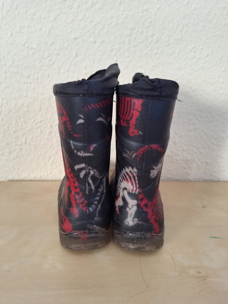 Gefütterte Gummistiefel mit Dinos, Gr. 25