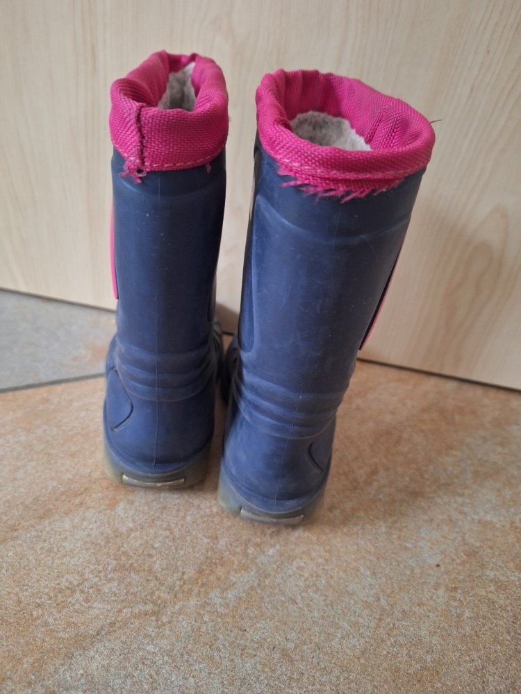 Gefütterte Leucht-Gummistiefel mit Pferden Blink-Schuhe, Gr. 22/23