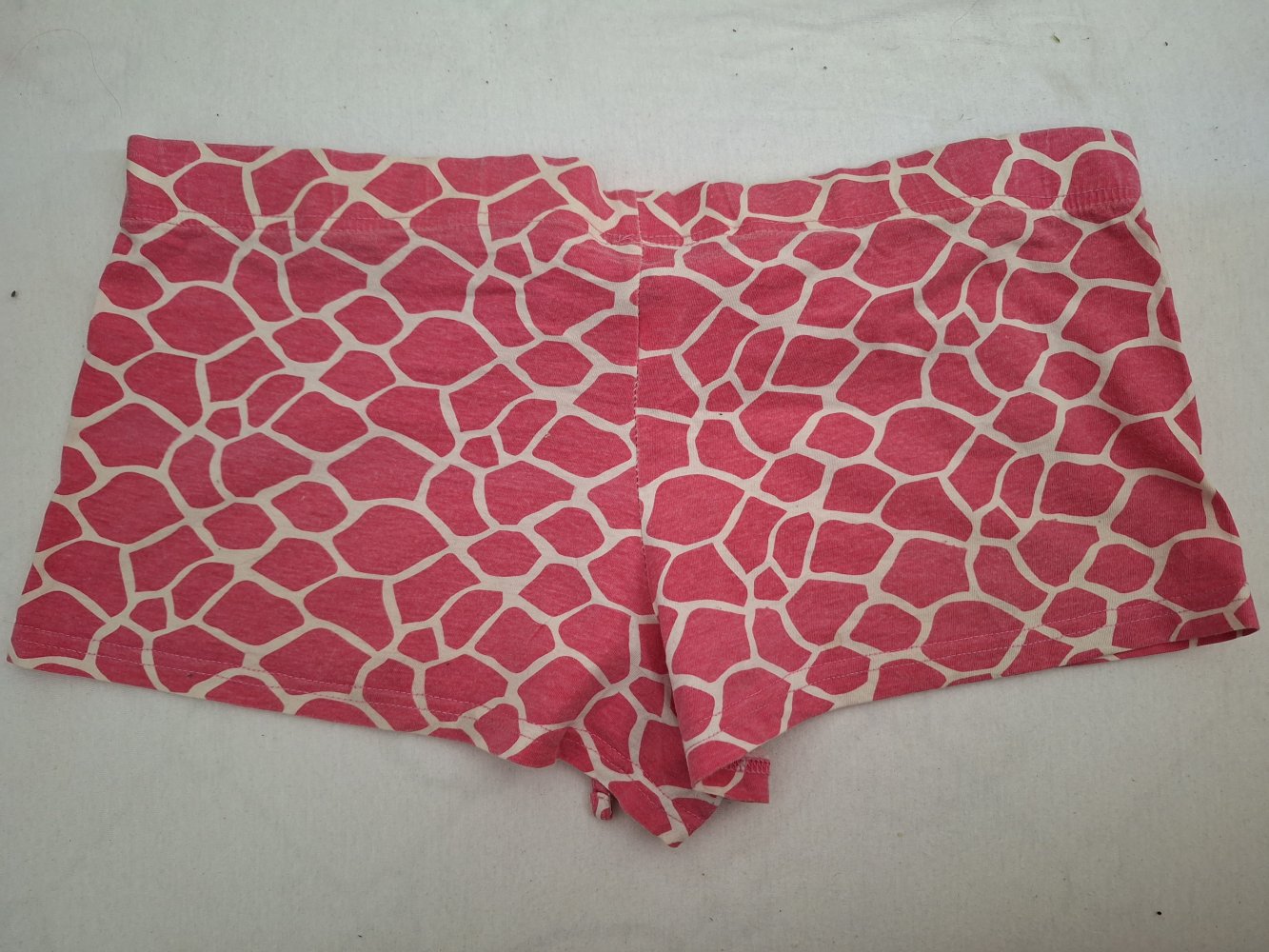 Pink weiß gemusterte Schlafanzughotpants Gr. L